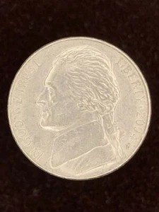 N15 2004-P Jefferson Nickel Error Coin / Reverse Die Break On Back of Keelboat - Picture 1 of 3