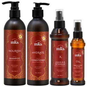 MKS Eco (Marrakesh) Shampoo+Conditioner 10oz+Original Leave in 4oz+Oil 2oz w/FNF - Picture 1 of 2