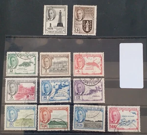 BRITISH VIRGIN ISLANDS 1952 KGVI 1c to $4.8 SG 136 - 147 Sc 102 - 113 set 12 VFU - Picture 1 of 2