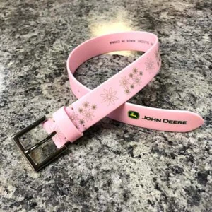 4607300 Girl's Gem Dandy John Deere Pink Silicone Belt NEW - Picture 1 of 3