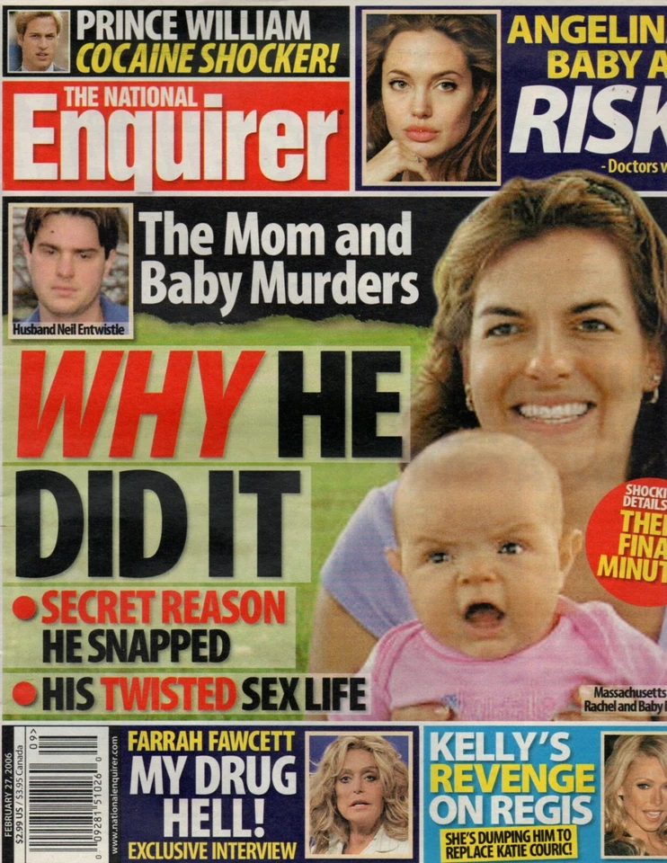 National Enquirer Magazine February 27 2006 Rachel Entwistle Farrah Fawcett Foto 1 de 1