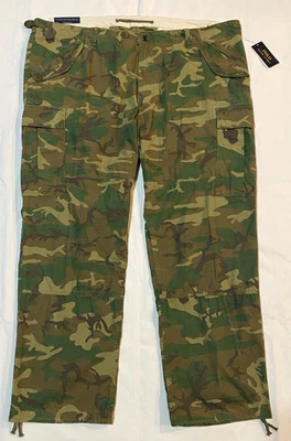 Calça camuflada nova com etiquetas Polo Ralph Lauren masculina utilitária carga excedente ajuste clássico - 36X36 - Imagem 1 de 4