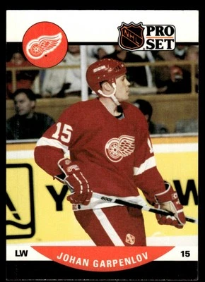 1990-91 Pro Set Johan Garpenlov Rookie Detroit Red Wings #605 - Image 1 of 2