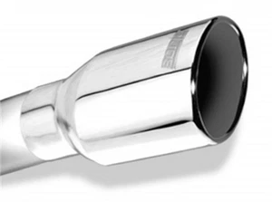Borla for Universal Polished Tip Single Round Rolled Angle-Cut w/Clamp - Picture 1 of 4