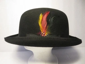 Vintage M Jaxon Hüte englischer Wollfilz Bowlerhut - Bild 1 von 8