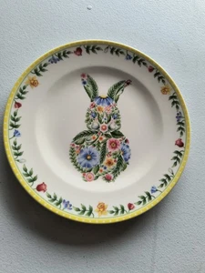 Villeroy & Boch Spring Awakening Salad Plate With Floral Bunny - Picture 1 of 7