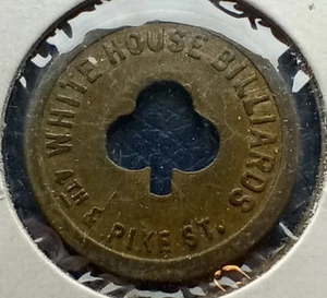 White House Billiards / 4th & Pike St. - Seattle, Washington - Trade Token Coin - Picture 1 of 2