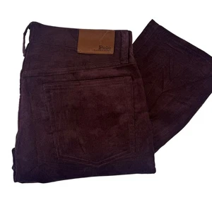 Polo Ralph Lauren Mens Corduroy Pants Burgundy Red Classic Fit Size 34/34 - Picture 1 of 13