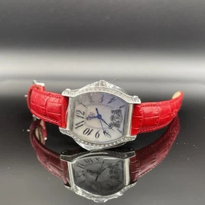 Damenuhr Juicy Couture rot Leder JC.30.3.14.0095 läuft gut - Bild 1 von 13