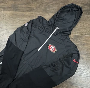 Nike San Francisco 49ers Jacket Mens Small Charcoal Gray Hooded NFL OnField - Picture 1 of 9