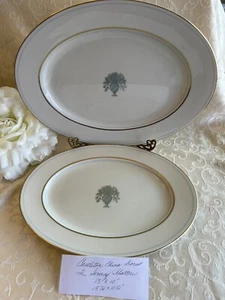 2 Castleton China DORSET Serving Platters Oval Floral Vase Urn 13 inch USA - Picture 1 of 5