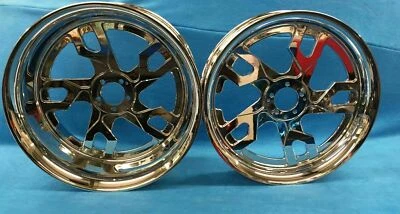 STOCK SIZE CHROME WARLOCK WHEEL PACKAGE FOR 01-05 SUZUKI GSXR 600 750 Foto 1 de 2