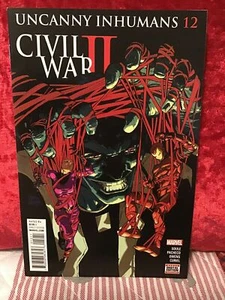 UNCANNY INHUMANS #12 (2016) MARVEL COMICS CIVIL WAR II CARLOS PACHECO ARTE CASI NUEVO - Imagen 1 de 1