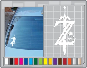 BREATH OF THE WILD Z with Sword cut vinyl decal #1 Sticker The Legend of Zelda - Picture 1 of 1