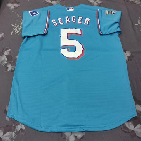 Corey Seager #5 Texas Rangers Light Blue Cool Base Stitched Jersey Cover