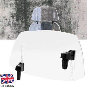 Motorbike Windshield Motorcycle Clip On Wind Screen Deflector Extension Spoiler - Picture 1 of 10
