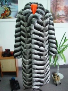 BRAND NEW RANCHED CHINCHILLA FUR COAT JACKET MEN MAN - Picture 1 of 1