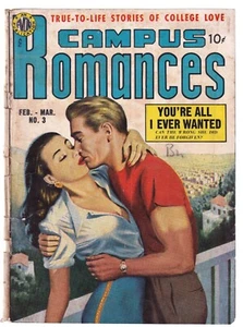 CAMPUS ROMANCES 3 (1950 Avon) COVERS ONLY; No insides; Pre-Code; RARE - Picture 1 of 2