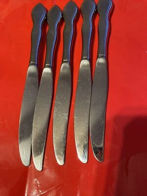 Juego de 5 cuchillos de cena de acero inoxidable Rogers Oneida Twilight 1881 cubiertos de 9" Foto 1 de 4