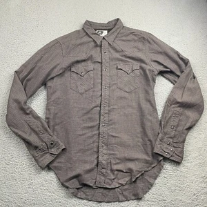 ENGINEERED GARMENTS NY Shirt Mens XL Brown Check Snap Button Up Western USA - Picture 1 of 11