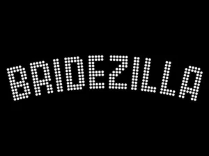 Diamonte Hotfix Hochzeit Transfer Strass Motiv " Bridezilla " - Style 4 - Bild 1 von 1