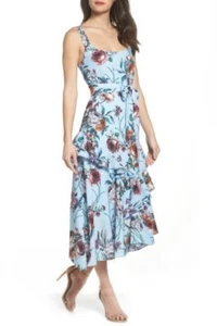 $200 Cooper St Blue Strap Floral Dress Size 8 - Picture 1 of 3
