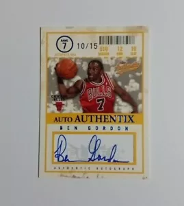 2004 Fleer Authentix Ben Gordon RC Rookie Autografo Autografo 10/15 - Foto 1 di 2