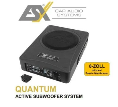 ESX Q208A aktiver Subwoofer 20cm Aktiv Subwoofer System Untersitz Subwoofer Bass - Bild 1 von 4