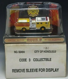 CODE 3 CITY OF HONOLULU FIRE DEPARTMENT LE. 1/64 DIE CAST MIB - Picture 1 of 5