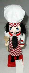CHRISTMAS NUTCRACKER 10 inches BAKER w/ Chef Hat and Apron - Picture 1 of 4