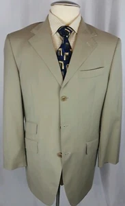 Traje Tombolini Beige/Tostado 40R 3 Botones Doble Ventilación Pick Stitch Italia  - Imagen 1 de 8