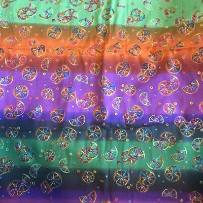 Pop Art Citrus Fruit Lime Bubbles Oranges Lemon Spoonflower? 3 Yards+ - Image 1 of 4