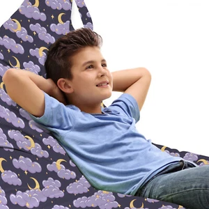 Nacht Spielzeugtasche Sitzsack Fluffy Clouds Mond und Sterne - Bild 1 von 5