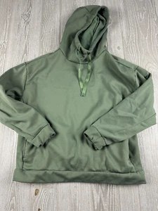 Nike Womens Size Medium Green Hoodie Pockets - Picture 1 of 9