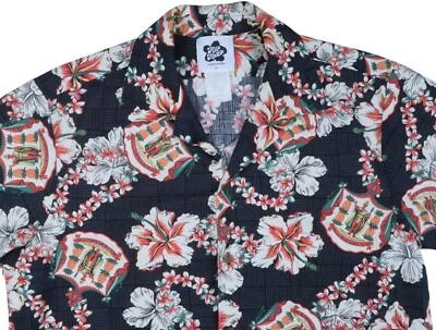 HILO HATTIE VINTAGE 80S 90S Y2K USA HAWAIIAN MENS LARGE KING KAMEHAMEHA SHIRT SS - Image 1 of 4