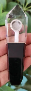 Pipas de fumar curativas de cristal de obsidiana y cuarzo fundido NATURAL de 80 g - Imagen 1 de 9