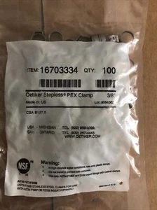 Stainless Steel PEX Clamps (Cinch Rings) for Crimp Style PEX Fittings - Picture 1 of 2