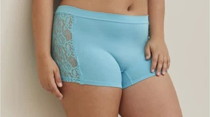 Womens Torrid BOYSHORT PANTY - SEAMLESS FLIRT SEA BLUE size 0 12 Large NWT - Picture 1 of 4