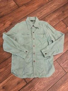 Vintage Western Retro Light Green Vational Shirt Shops Large Thick 100% Cotton - Picture 1 of 5