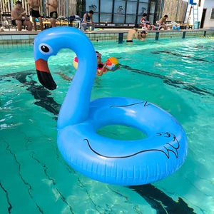 47" Inflatable Flamingo Swimming Ring Pool Float Raft Beach Toy For Adults Kids - Picture 1 of 14