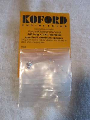 KOFORD .100 ДЛИНОЙ X 3/32 ДИАМЕТРА АЛЮМИНИЕВЫЕ ПРОКЛАДКИ ОСИ 6 ЗА ПАКЕТ $2,60 КАЖДЫЙ M625 - Изображение 1 из 2