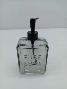Dispensador de jabón vidrio Pure soap 550 ml - negro - Tendance - Imagen 1 de 6