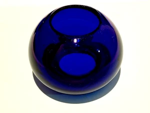 MURANO GLASS THREADING, DARK BLUE COLOR, Ø 90mm, FOR CHANDELIERS OR DECORATIONS - Picture 1 of 4