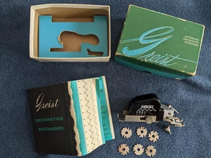 VTG Greist #1 Square Bar Decorative Zigzagger w 7 Templates, Box & Instructions - Picture 1 of 5