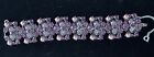RARE Lovely Schiaparelli Purple Rhinestones, Lavender ‘Pearls’ Signed Bracelet