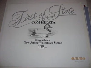 NJ1 1984 New Jersey  1st of State  Duck Print CAT $700   OFFER  #NJ1DM65DSS - Picture 1 of 2