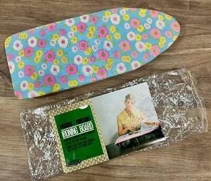 Vtg 70s Table Portable Ironing Board Pad Mod Flower Power Boho Hippie Daisy NOS - Picture 1 of 6