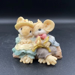 Little Cheesers - Blossom & Hickory Mouse Figurine - 1991 Ganz 05123 - Picture 1 of 4