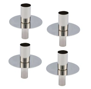Flaschen Kerzen Halter 4er Set - silber - Deko Metall Advent Leuchter Aufsatz - Bild 1 von 1