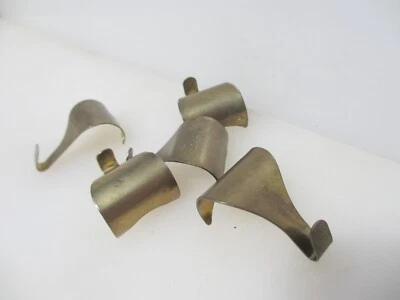 Vintage Iron Picture Rail Hook Hanging Frame Hooks Hangers Old Brass Plated - Image 1 of 4